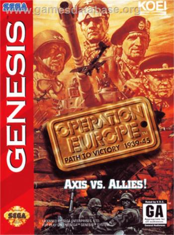 Cover Operation Europe - Path to Victory 1939-1945 for Genesis - Mega Drive
